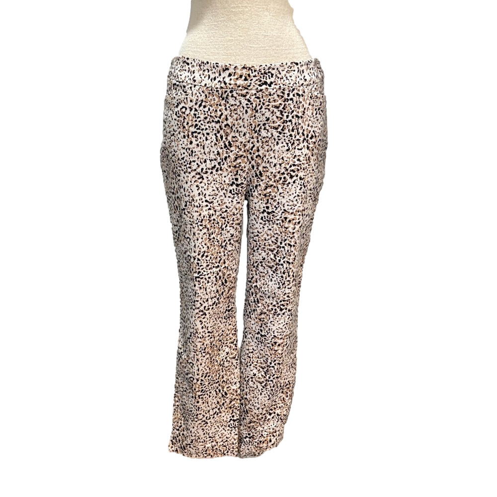 Chico’s sz L (2) elastic waist animal print stretchy pull on pants